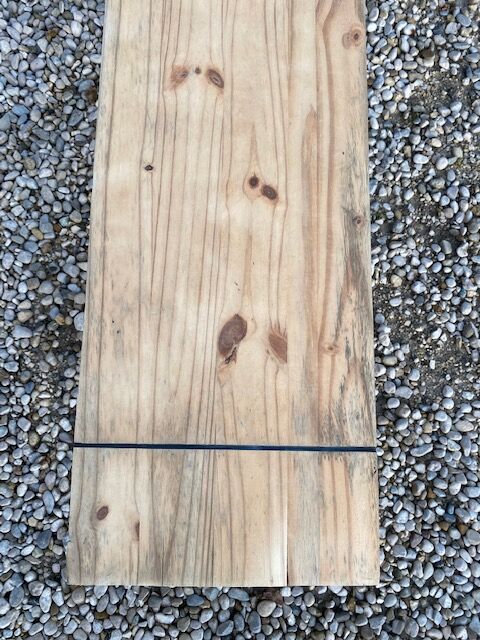 Sanded wood farm bench