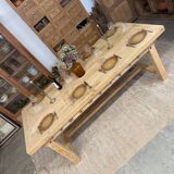 Large farmhouse table with 10 drawers