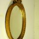 Oval mirror gold frame 28 x 20 cm