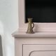 Hand candle holder stoneware