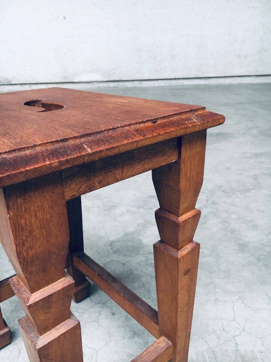 Set of Dutch Art Deco S Handle Stools, 1930s