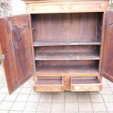 Louis XV style low walnut cabinet from the 19th century