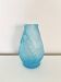 Moulded pressed blue glass vase
