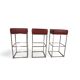 De Sede set of 3 DS 218/55 leather bar stools by Paolo Piva, 2000