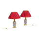 Pair of Imari porcelain and bronze lamps, circa 1880