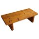 Table basse carrée moderne suédoise en pin massif de Sven Larsson, Brutalist, 1970