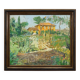 Vintage oil painting of a Mediterranean village, Alexander Michael 1975.