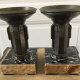 Pair of empty pocket or candle holder 40s art deco