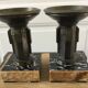 Pair of empty pocket or candle holder 40s art deco