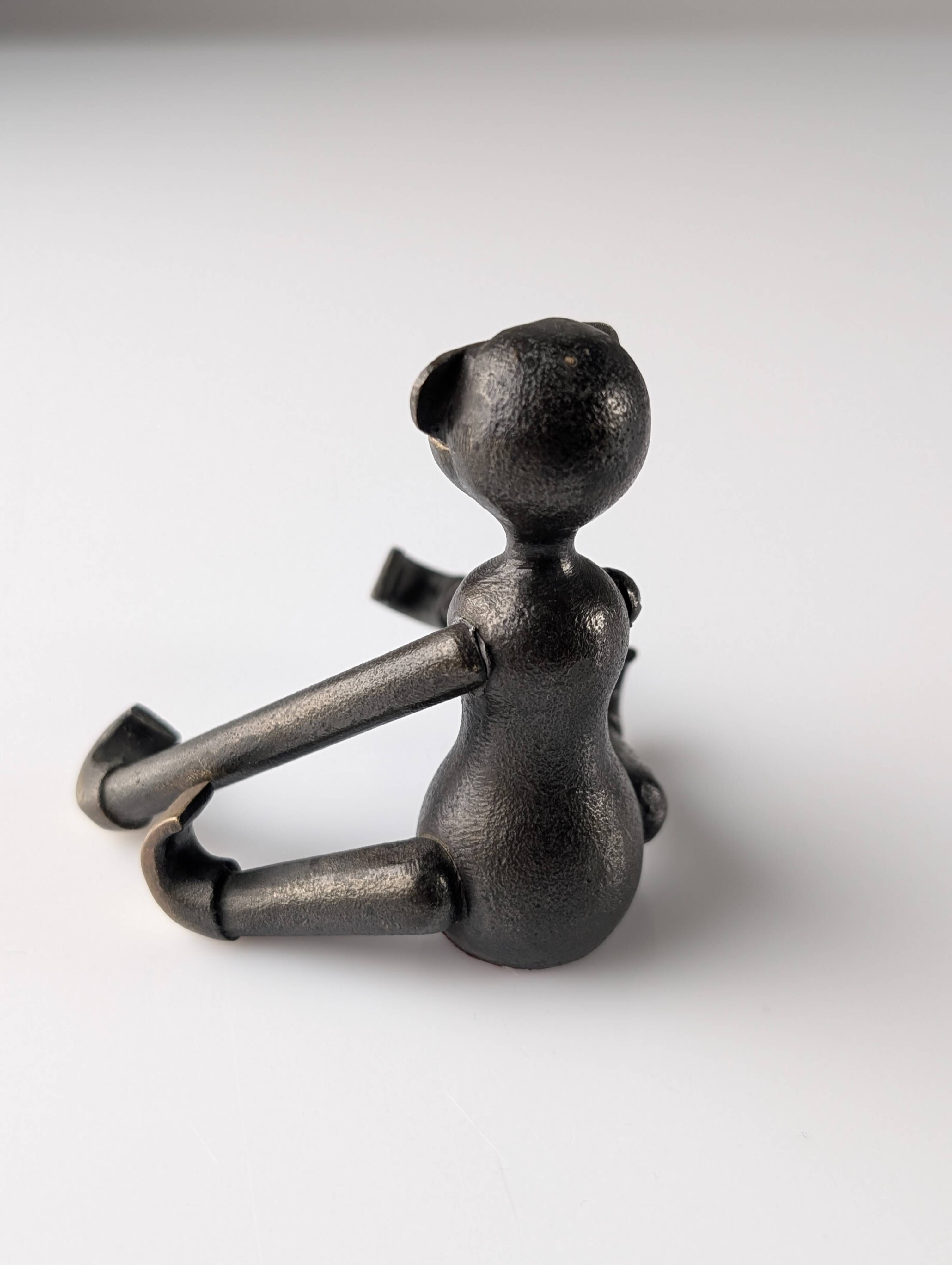 Kay Bojesen mid-century monkey, rare bronze version, Denmark, 1950s