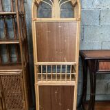 Etagère en rotin à 4 portes tressées