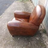 Fauteuil club en cuir