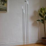 Modernist metal and glass floor lamp