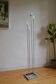 Modernist metal and glass floor lamp