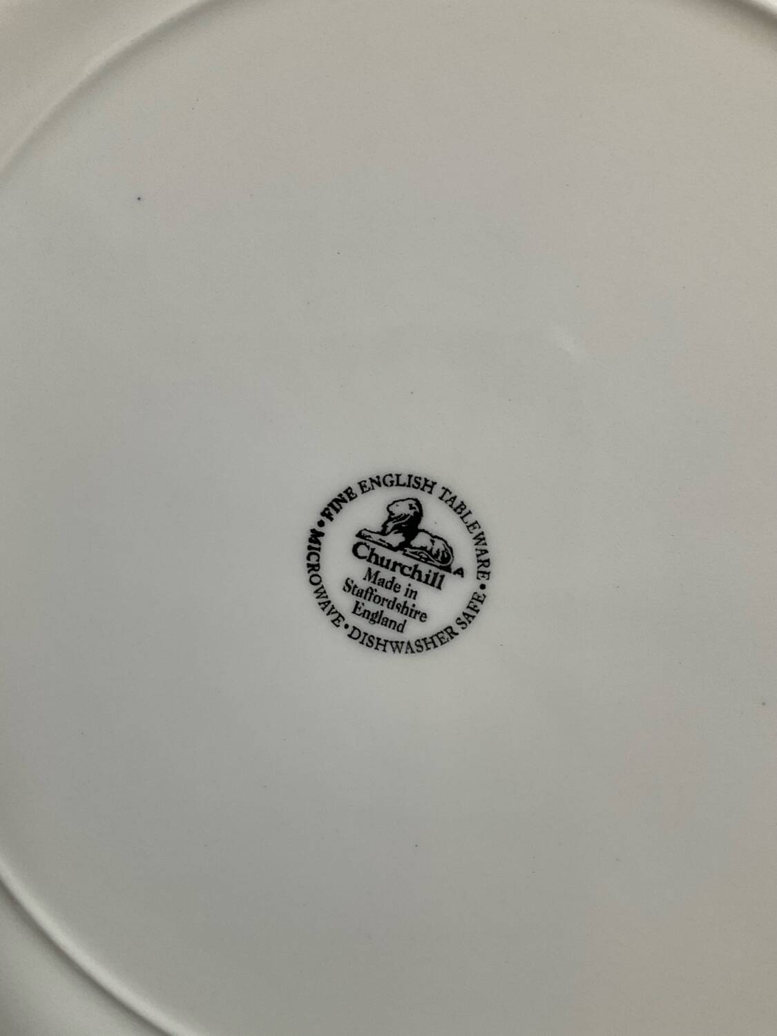 Set of 9 large Churchill-Staffordshire porcelain plates