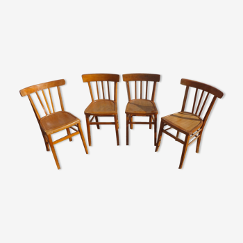 Set of 4 dark bistro chairs