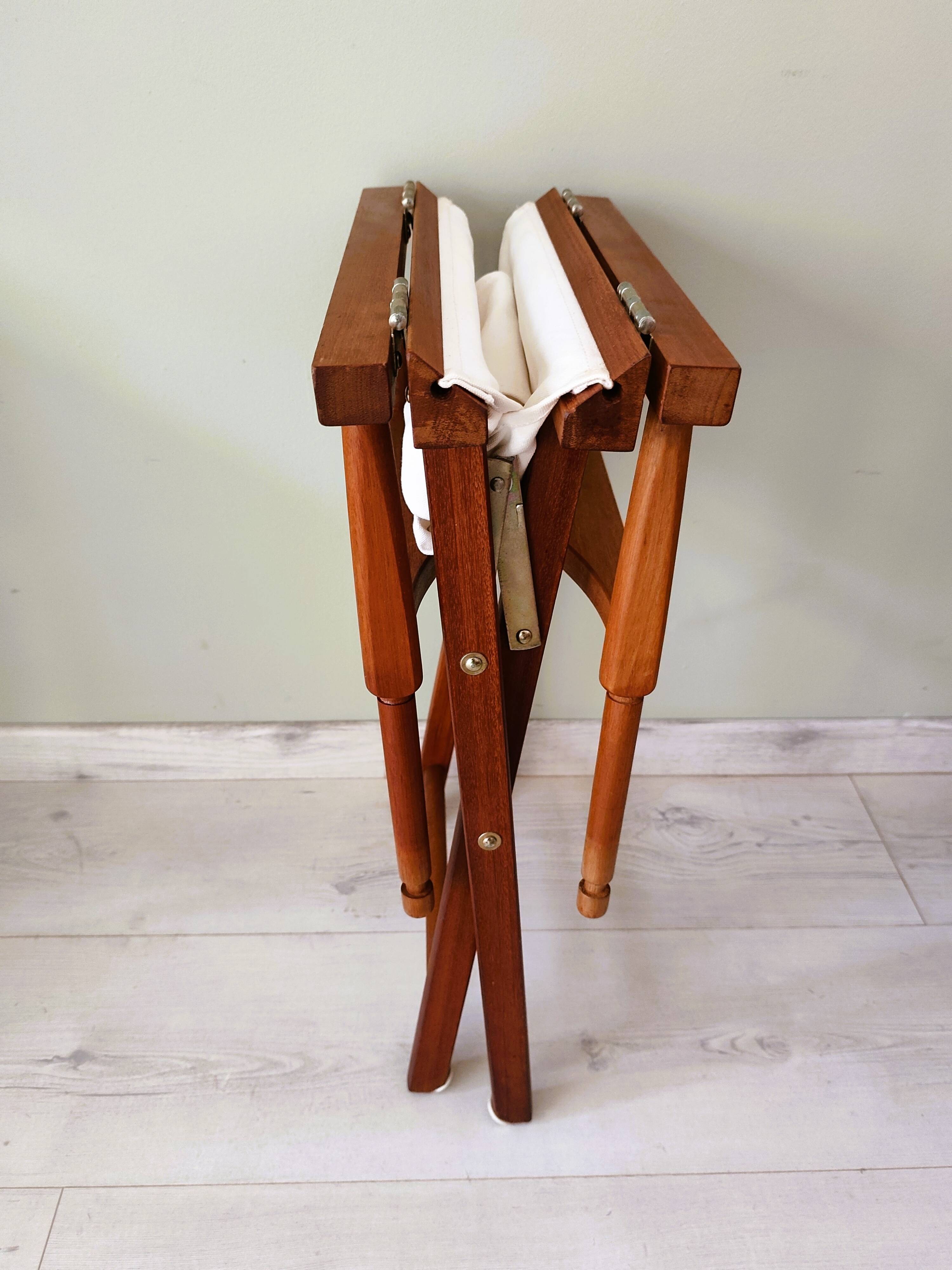 "Director's" folding armchair in solid wood
