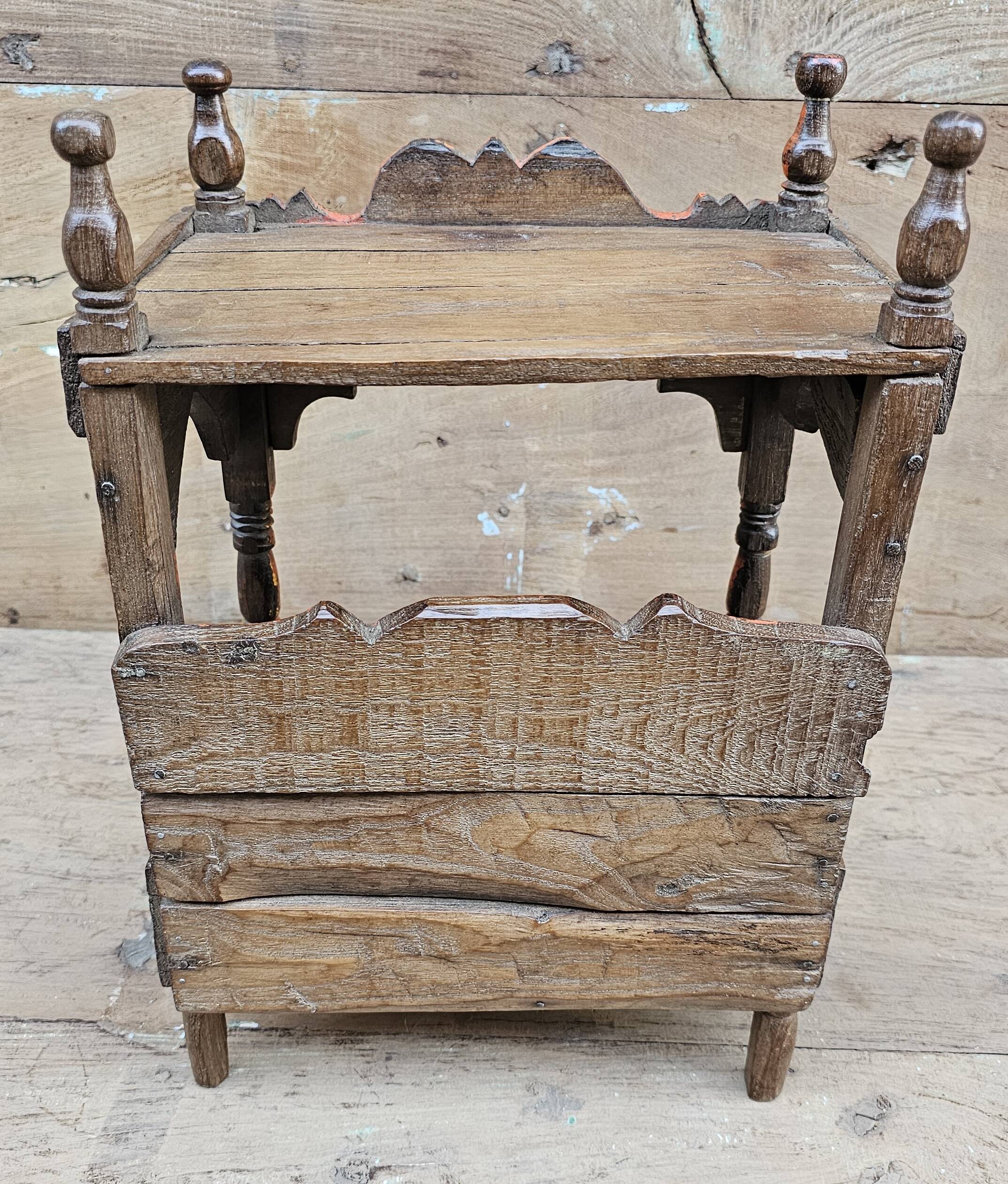 Old Burmese teak offering cabinet