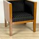 Elegant square-shaped armchair made of natural cherry wood