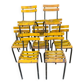 Tolix style bistro chairs