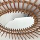 Vintage rattan oval mirror 60/70