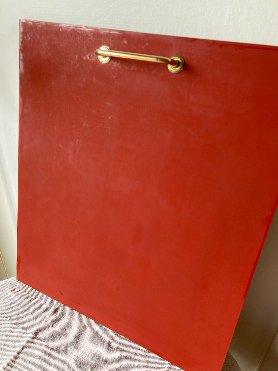 Buffet with 4 sliding doors, vintage wood and Formica