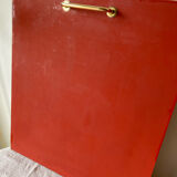 Buffet with 4 sliding doors, vintage wood and Formica