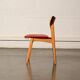 Chaise vintage en skaï rouge