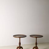 Pair of Mahogany side tables by Anton Kildeberg, Denmark 1960's