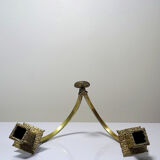 Chandelier mural 2 flames style High Era 19th century gilded bronze "in the financial style"