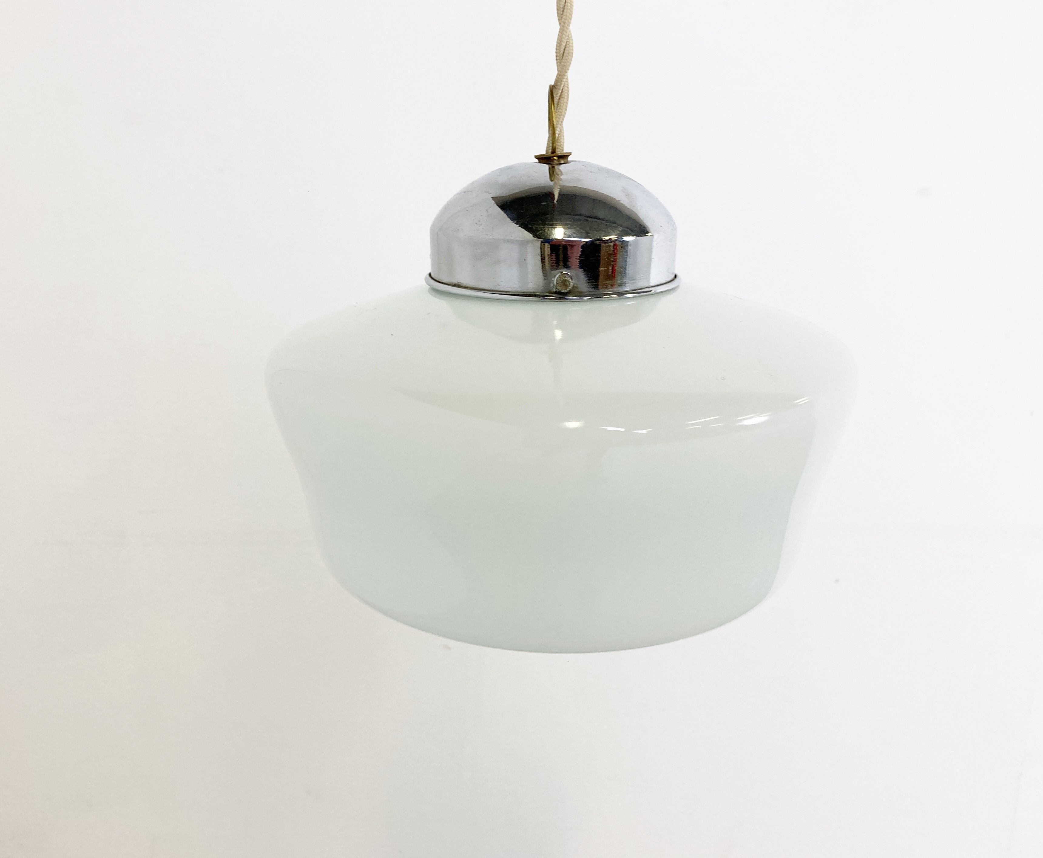 Opaline pendant light 1930s