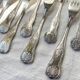 10 Vintage Rocaille Style Metal Forks