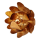 Gold metal floral wall light, 1960-70.