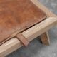 Daybed en cuir vintage et chêne 1950