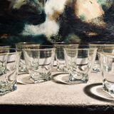 Vintage water or wine glasses with gold rims