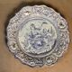 Large blue faience plate from Savona, Italy, 48 cm in diameter.