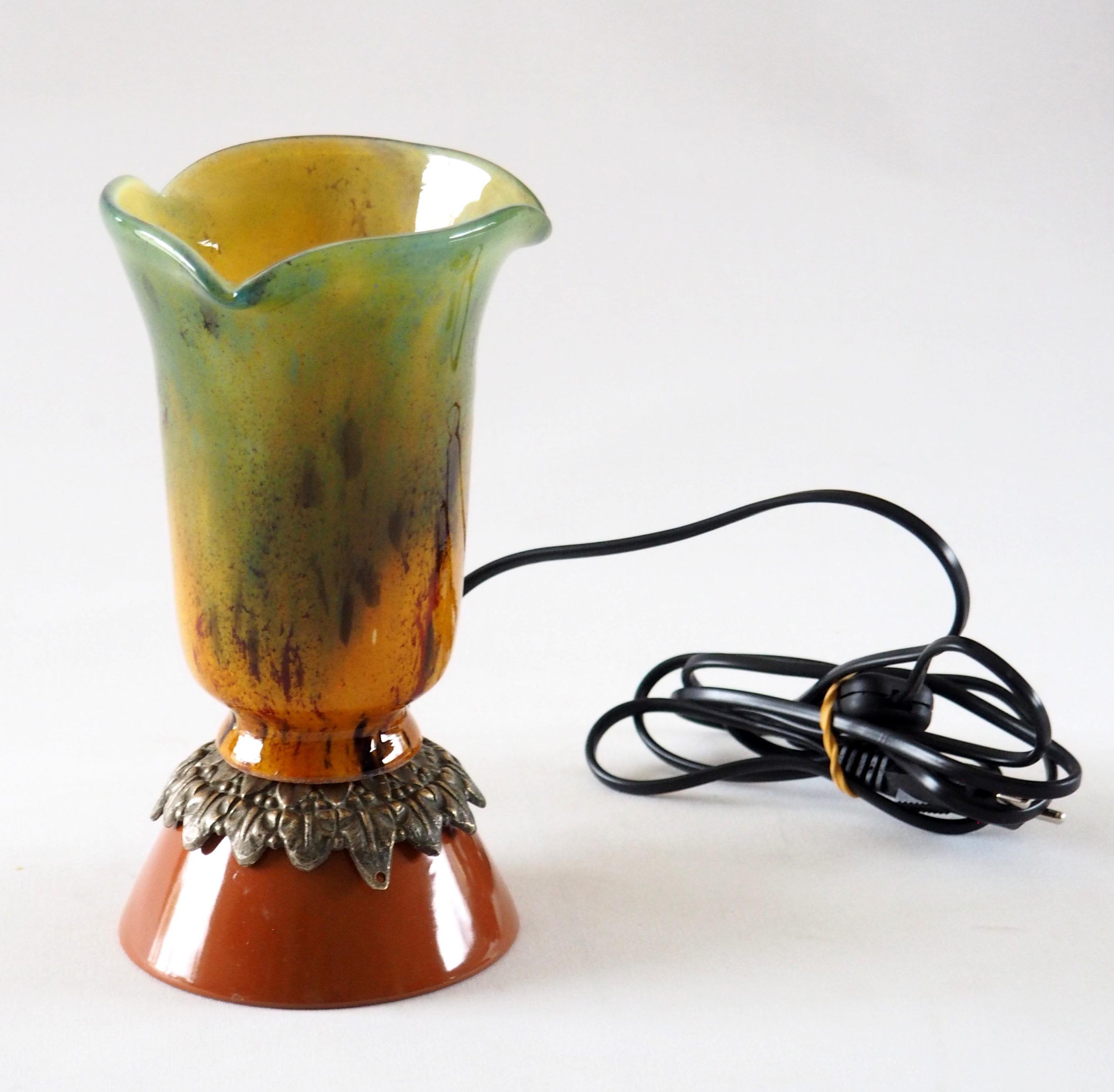 Multicoloured glass paste lamp