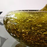 Vintage mortar and pestle from the glassworks of Biot 70s