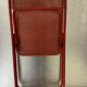 Old folding chair metal perforated red 60s, 70s, vintage