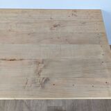 Raw wood farmhouse table