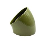Space age set of 2 green ceramic vide poche, Sicart Italy ca. 1970