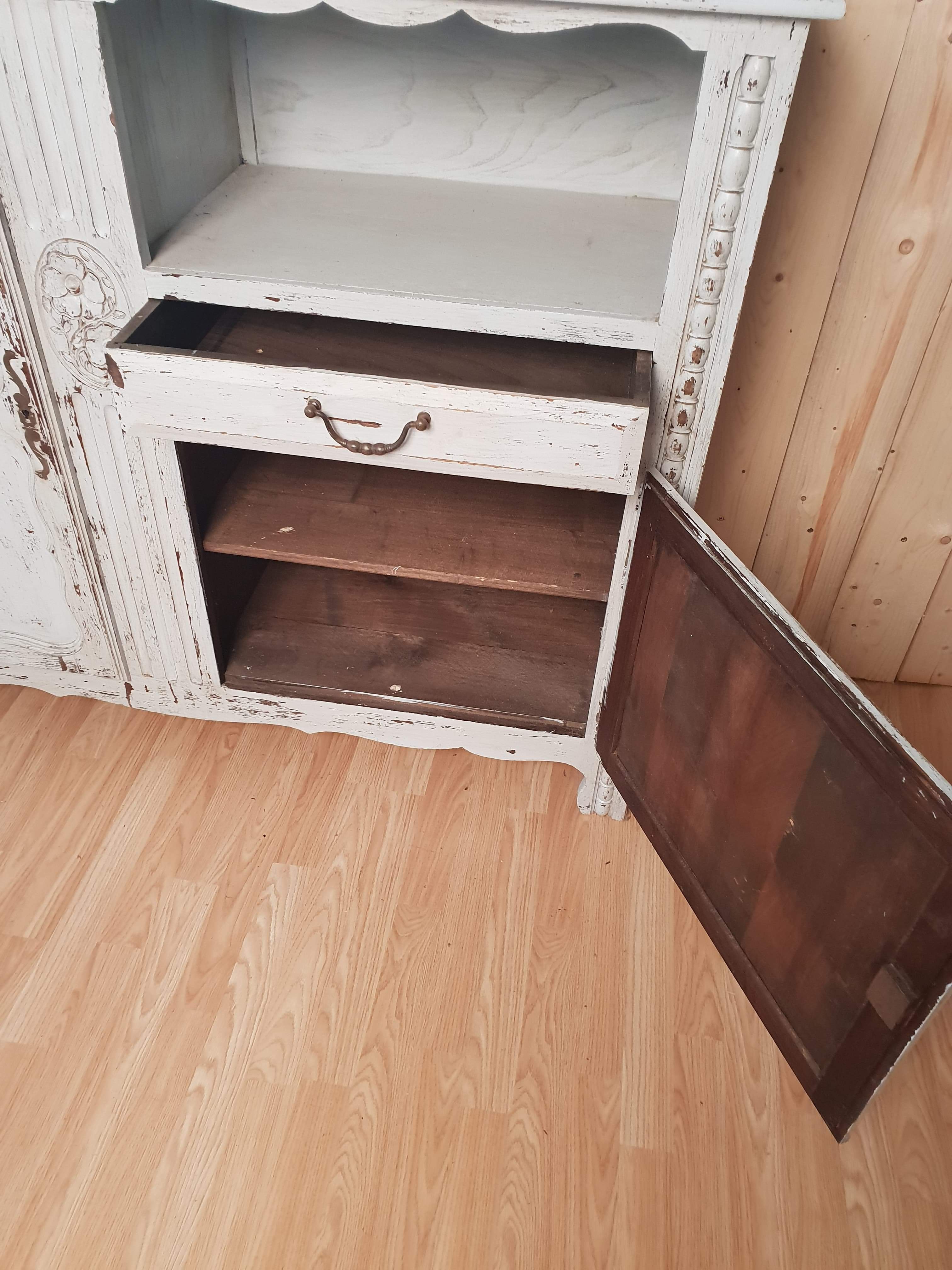 Old blue patinated buffet