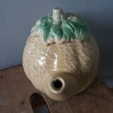 Teapot coffee maker pitcher melon in slippery water