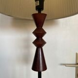 Wooden and metal lamppost