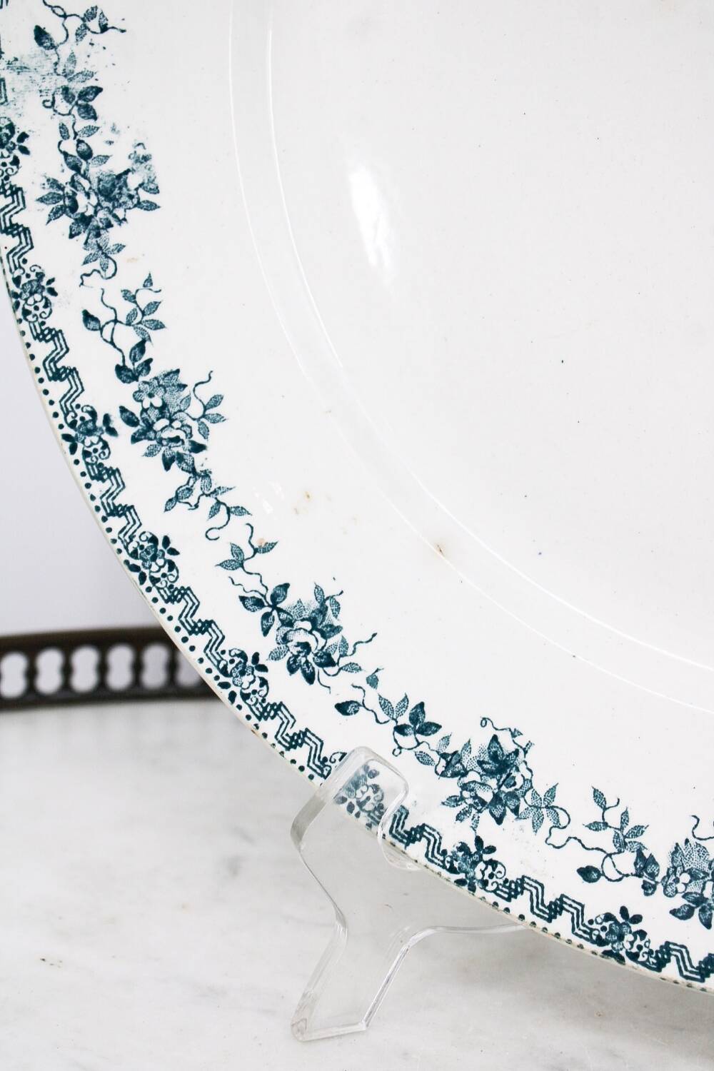 Antique Terre de Fer St Amand Argenton model dish