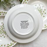 Assiettes creuses Ironstone Italienne Giovanni Valdarno motif vert rouge