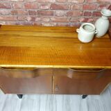 Refurbished neat retro chest of drawers, vintage, Poland, 60s