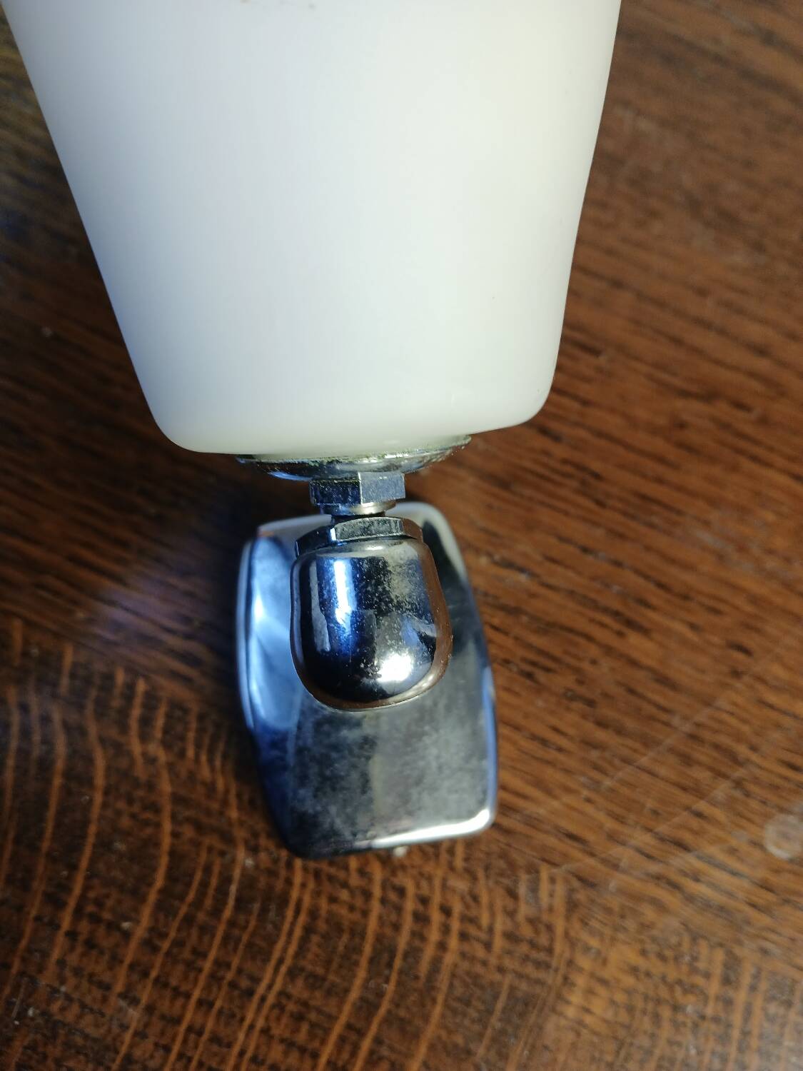 Adjustable wall light in opal glass and chrome-plated metal, Italy, ve