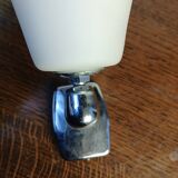 Adjustable wall light in opal glass and chrome-plated metal, Italy, ve