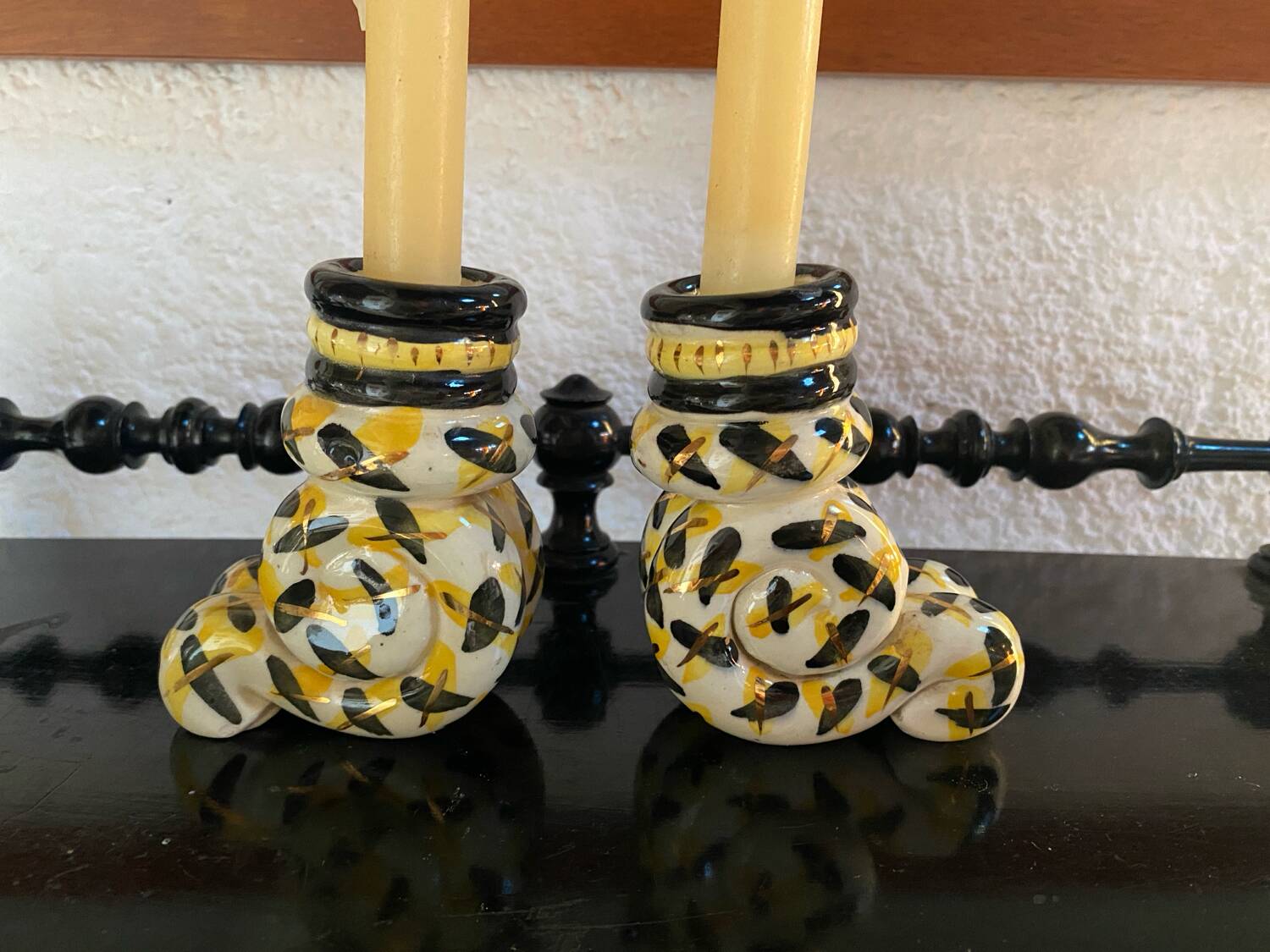 Vintage Handmade Candlestick Duo